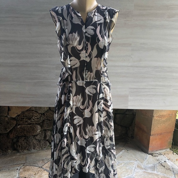 BCBG Maxazria Cutout Dress in Brown/Neutral colors - Picture 1 of 4